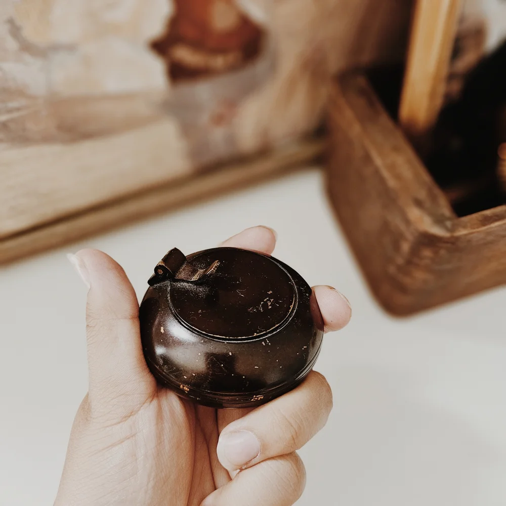 Vintage Dark Brown Metal Candle Holder/Trinket Dish - Picture 5 of 5